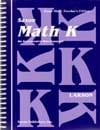 Math K Homeschool Teacher's Manual 1st Edition from Saxon Math