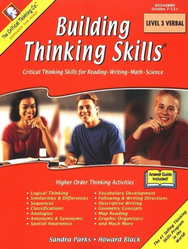 Building Thinking Skills: Level 3 Verbal, Grades 7-12+, from The Critical Thinking Company