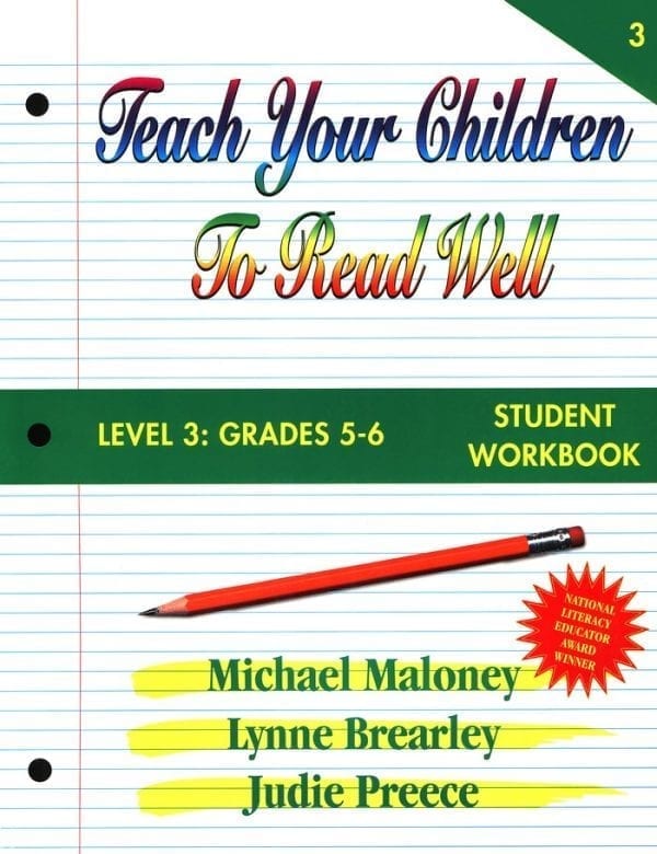 Level 3: Grades 5-6 Student Workbook from Teach Your Children To Read Well Press