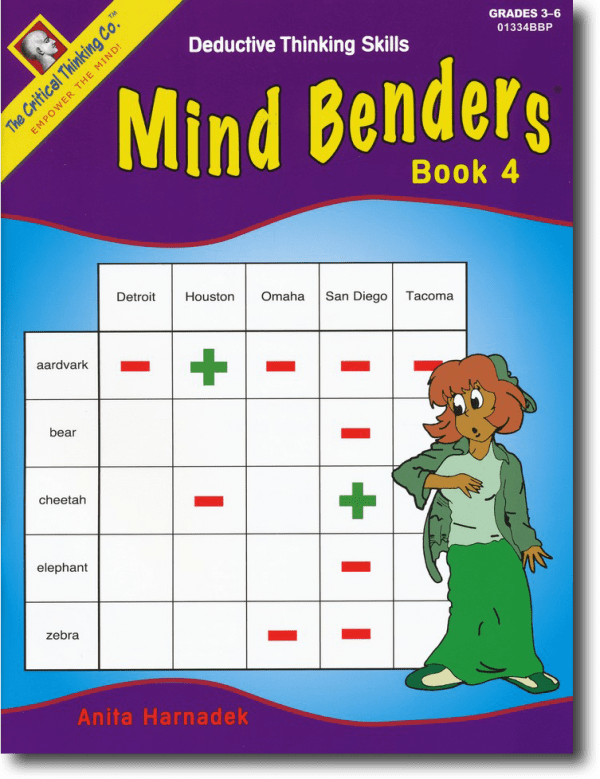 Mind Benders Level 4, Grades 3-6, from The Critical Thinking Company