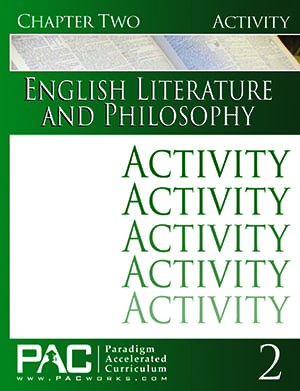 English IV: Legacy of Freedom Chapter 2 Activities from Paradigm Accelerated Curriculum