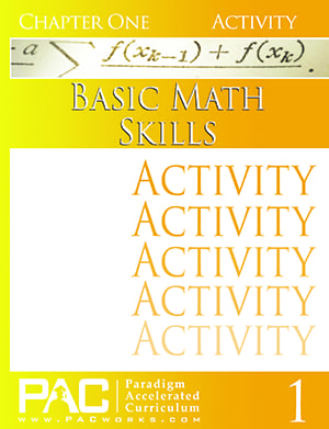Basic Math Skills Chapter 1 Activities from Paradigm Accelerated Curriculum