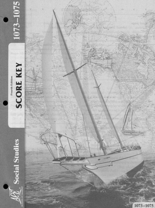 Social Studies Key 1073-1075 from Accelerated Christian Education ACE