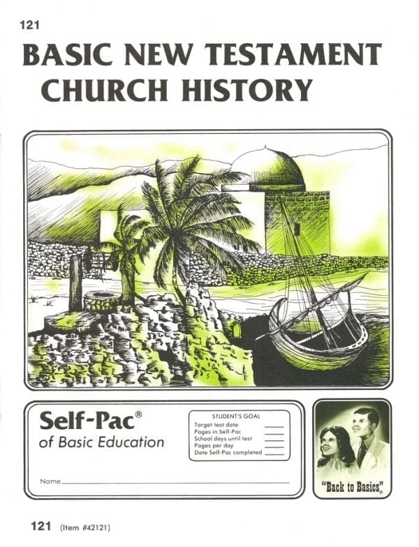New Testament Church History Pace 121 from Accelerated Christian Education ACE 1 of 12 Curriculum Express