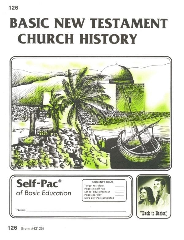 New Testament Church History Pace 126 from Accelerated Christian Education ACE Workbook Curriculum Express