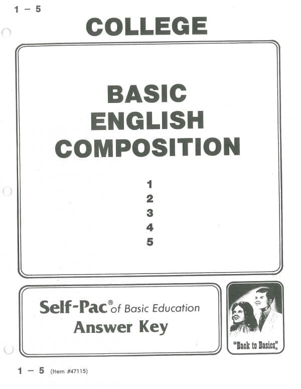 English Composition I Key 1-5 from Accelerated Christian Education ACE