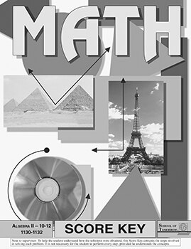 Algebra II Key 1130-1132 from ACE School of Tomorrow