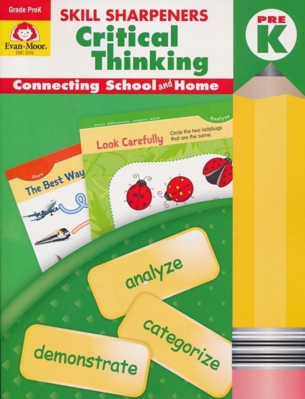 Skill Sharpeners Critical Thinking PreK Activity Book from Evan-Moor Clearance Curriculum Express