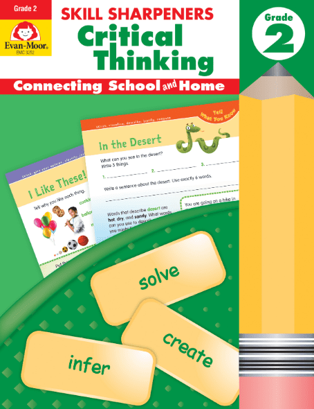 Skill Sharpeners Critical Thinking Grade 2 Activity Book from Evan-Moor Clearance Curriculum Express
