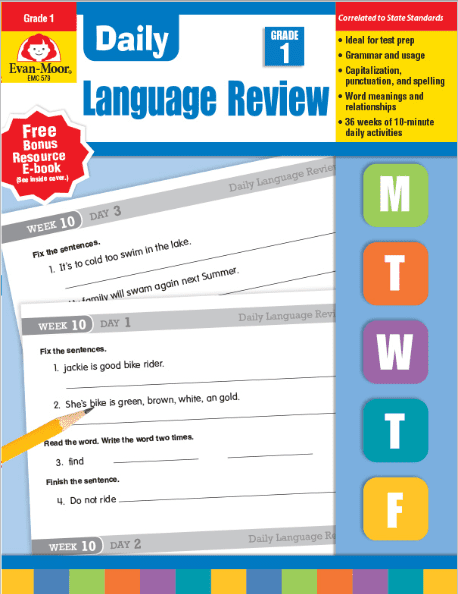 Daily Language Review, Grade 1, from Evan-Moor Clearance Curriculum Express