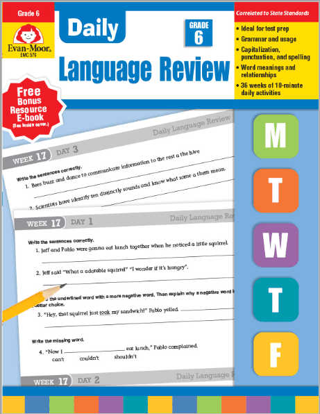 Daily Language Review, Grade 6, from Evan-Moor Clearance Curriculum Express
