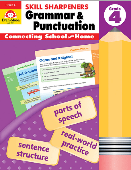Skill Sharpeners: Grammar & Punctuation, Grade 4, from Evan-Moor Clearance Curriculum Express