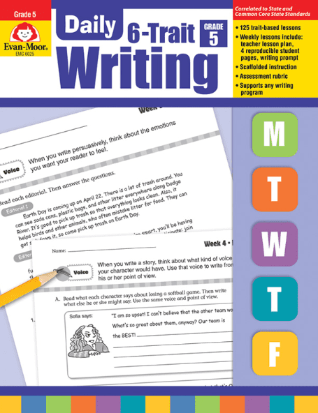 Daily 6-Trait Writing, Grade 5 from Evan-Moor Clearance Curriculum Express