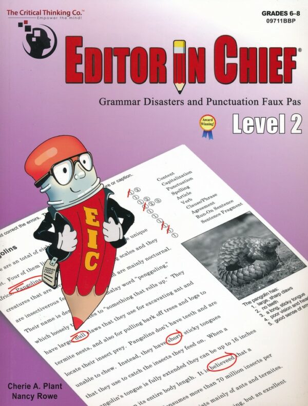 Editor in Chief Level 2 from Critical Thinking Company Critical Thinking Company Curriculum Express