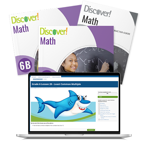 *Discover! Math 6th Grade Blended Set Blended Curriculum Express