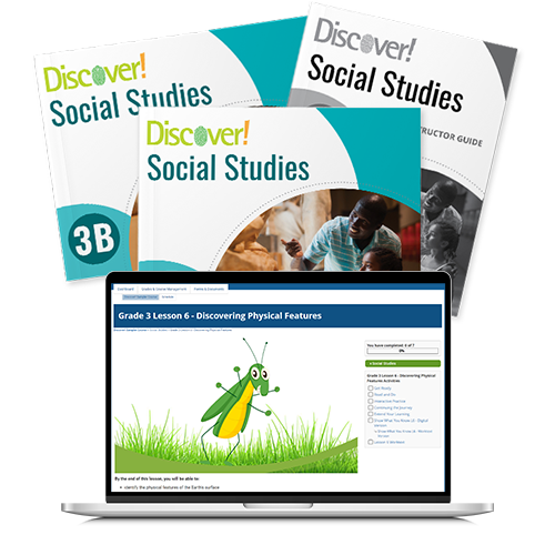*Discover! Social Studies 3rd Grade Blended Set Online Curriculum Express