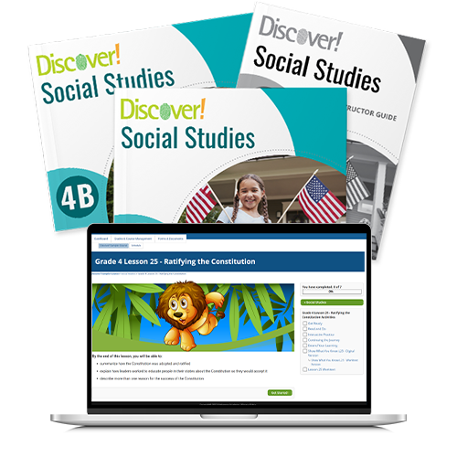 *Discover! Social Studies 4th Grade Blended Set Online Curriculum Express