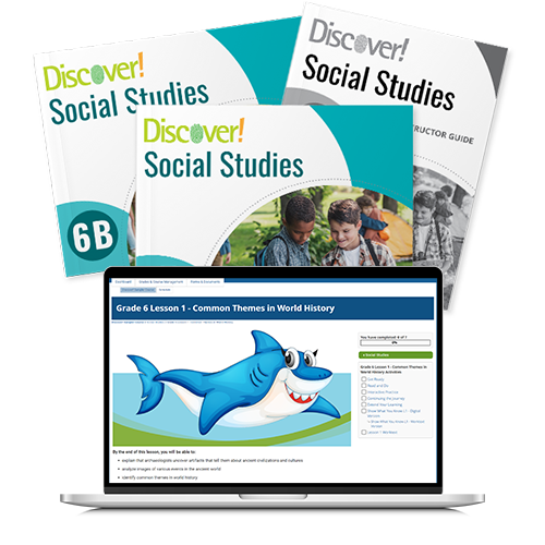 *Discover! Social Studies 6th Grade Blended Set Online Curriculum Express